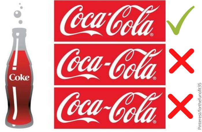 Ilustración de tres logos diferentes de Coca Cola
