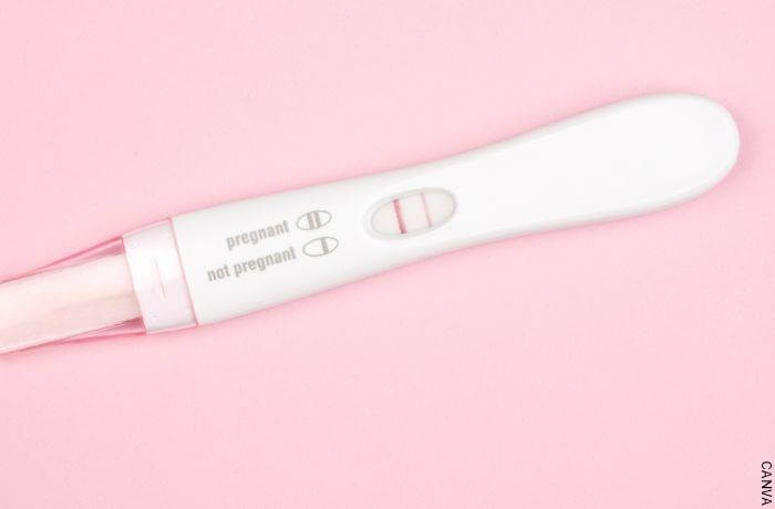 Foto de una prueba de embarazo