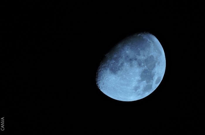 Foto de una luna azul