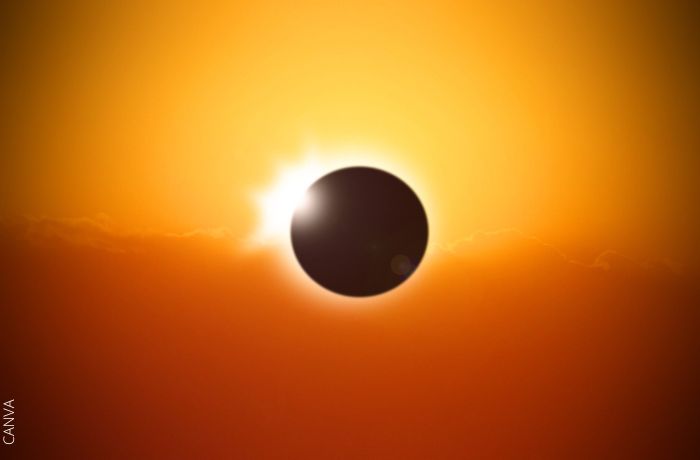 Ilustración de un eclipse solar