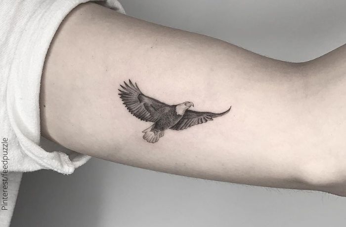 Foto de un tatuaje de águila