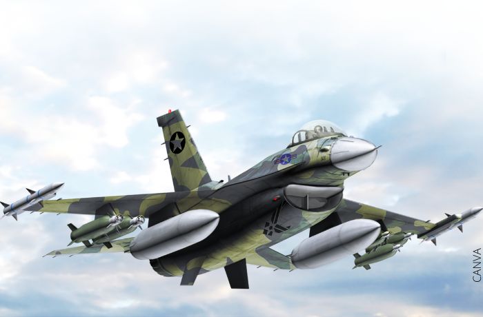 Ilustración de un avión de guerra