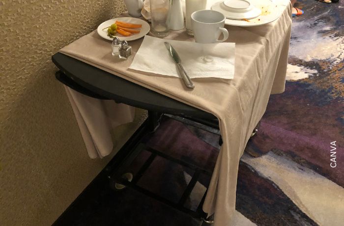 Foto de una mesa de hotel
