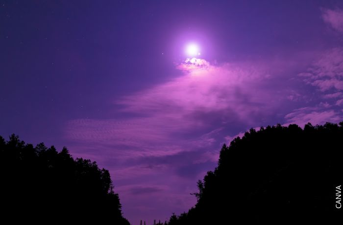 Foto de un halo lunar