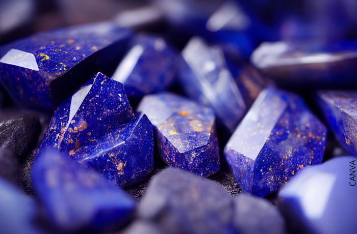 Foto de piedras de lapislázuli