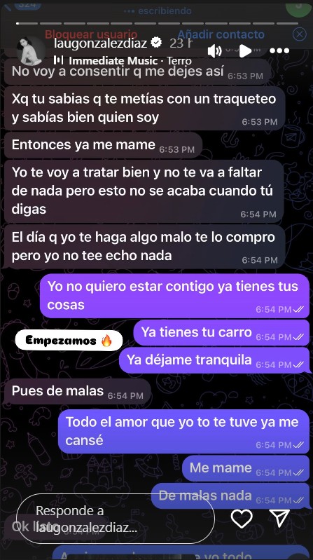 quién era el exnovio de Laura G