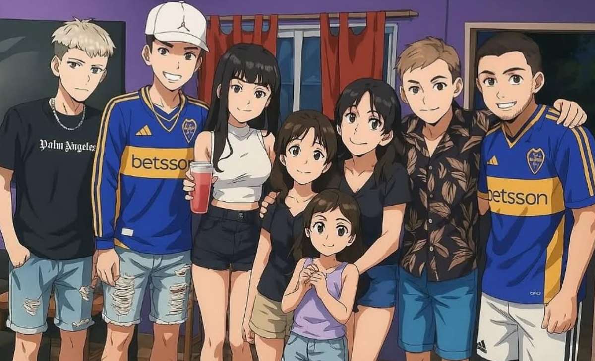 Familia convirtió su foto al estilo anime en ChatGPT y apareció niña fantasma