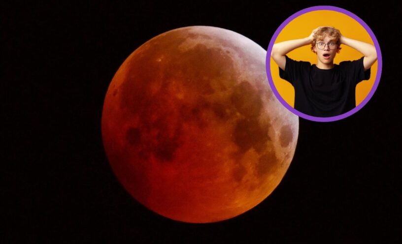 Por qué en un eclipse la luna es roja
