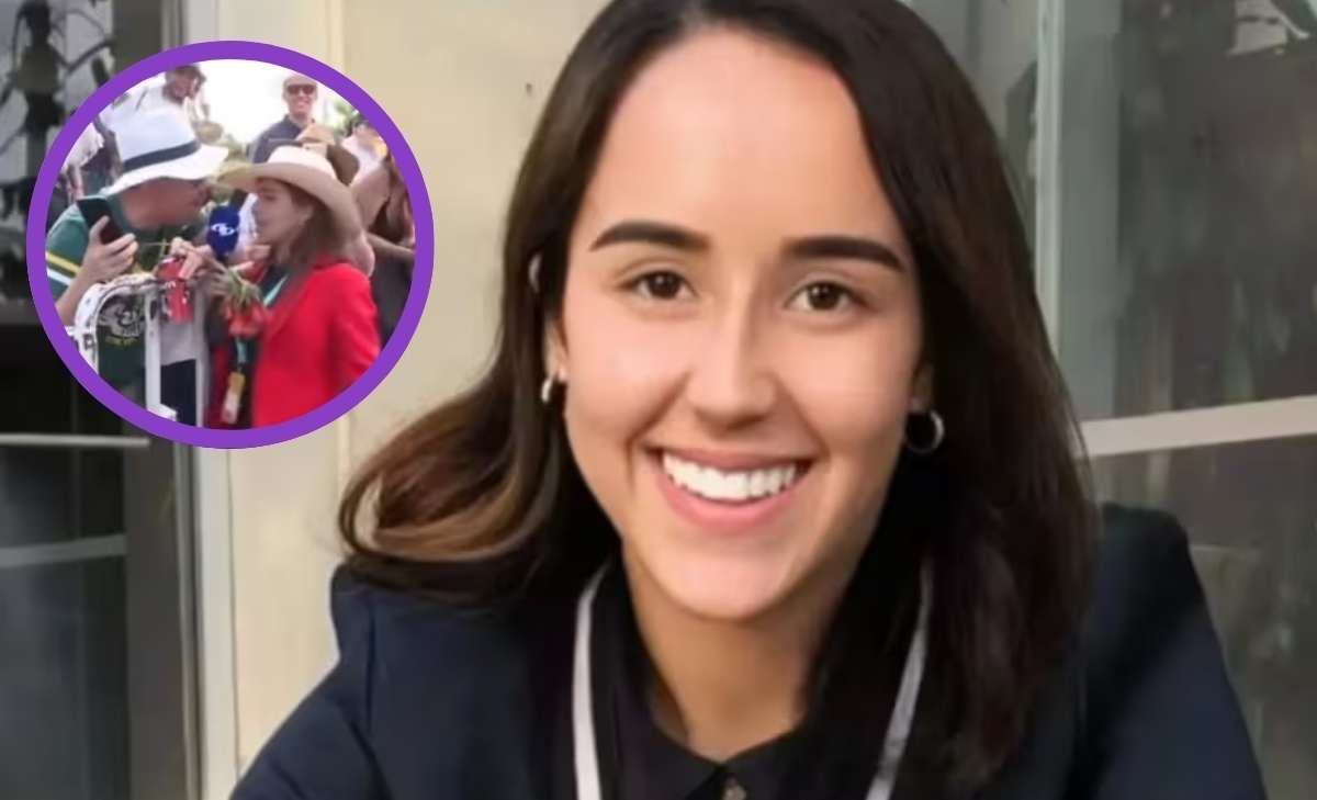 A Érika Zapata de noticias Caracol le dieron tremendo beso en plena transmisión en vivo