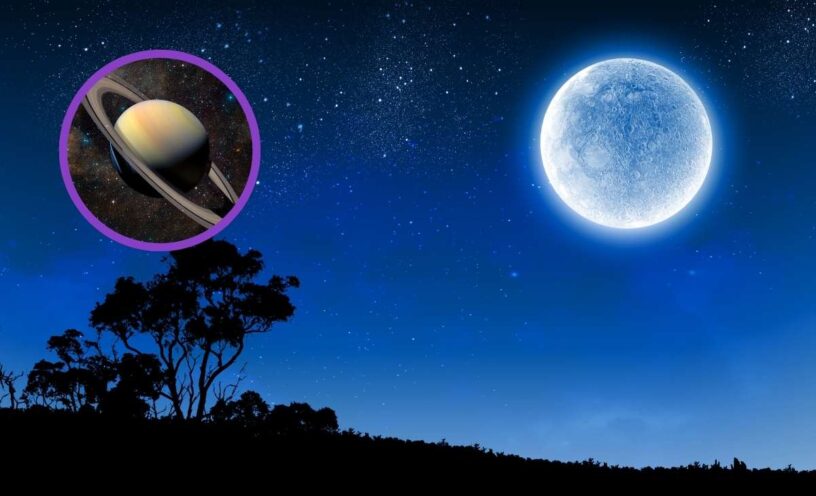 alineación de la Luna y Saturno