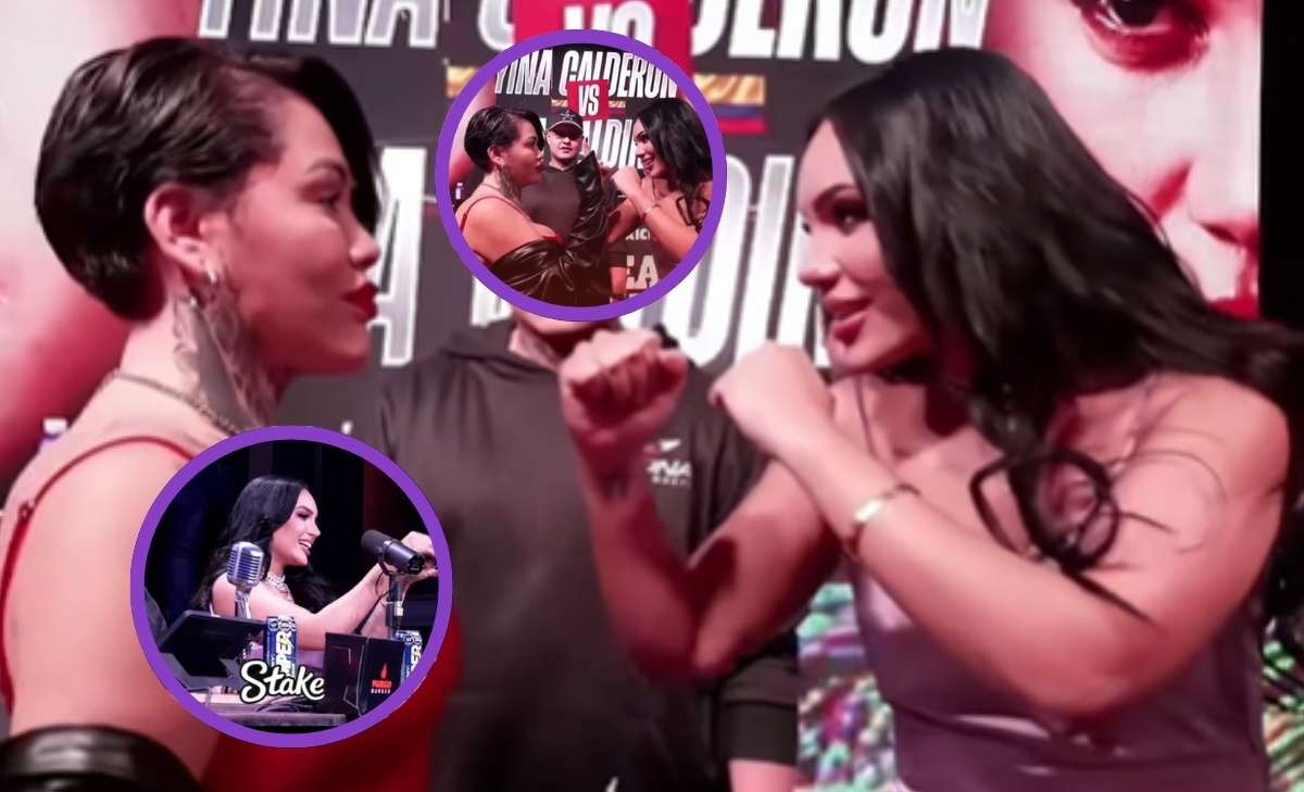 Andrea Valdiri le regaló un bozal a Yina Calderón en una entrevista