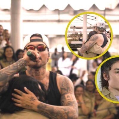 Emotivo encuentro del cantante Reykon con las mujeres privadas de la libertad