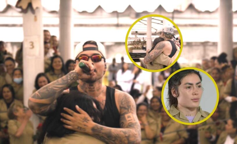 Emotivo encuentro del cantante Reykon con las mujeres privadas de la libertad