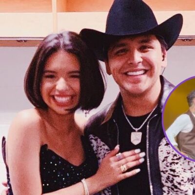 beso de Christian Nodal y Ángela Aguilar