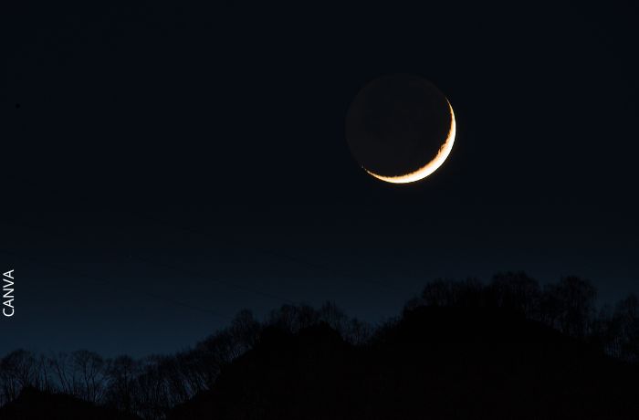 Foto de la luna creciente