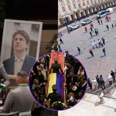 ciudadanos despiden a Miguel Uribe con emotivos gestos