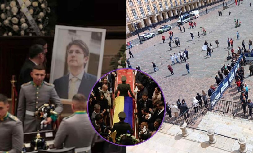ciudadanos despiden a Miguel Uribe con emotivos gestos