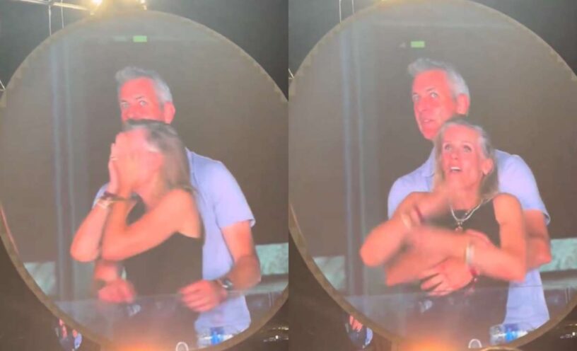 pareja amantes concierto de Coldplay