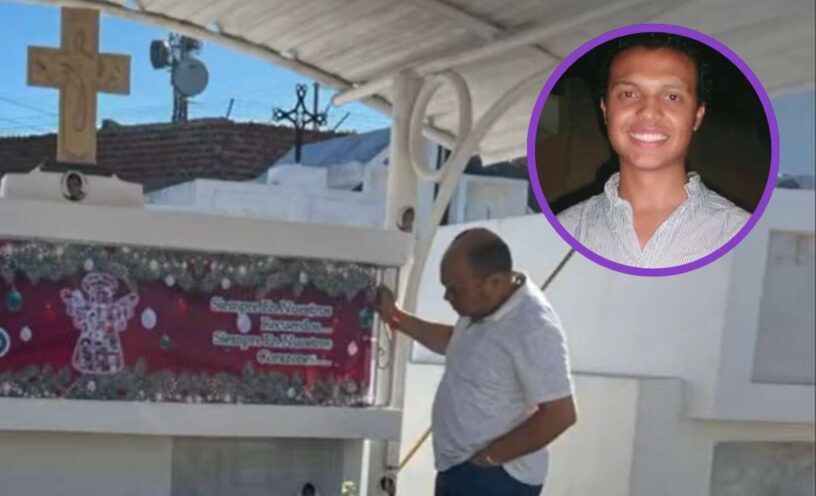 detalle en la tumba de Luis Andrés Colmenares