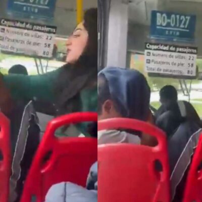 El video de la mujer que le dio golpiza a un joven en Transmilenio por acosarla