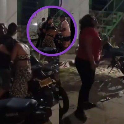 El video de la mujer que sorprendió a su esposo siendo infiel y mechoneó a la amante
