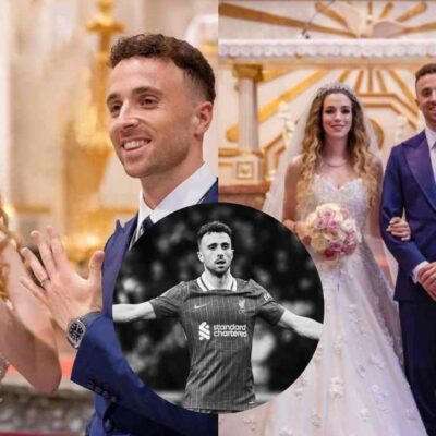 esposa de Diogo Jota vista junto al ataud del jugador