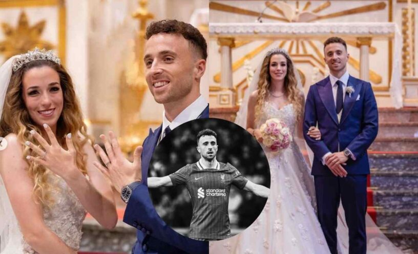 esposa de Diogo Jota vista junto al ataud del jugador