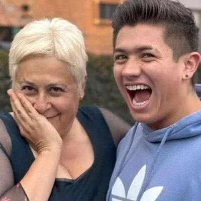 Foto de Alina Lozano y Jim Velásquez cuando él tenía 16 años