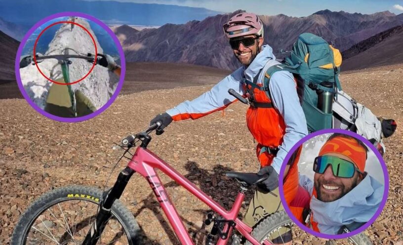 ciclista cayó montaña