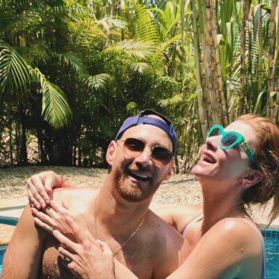 foto de Jamil Farah con la hermana de Paulina Vega