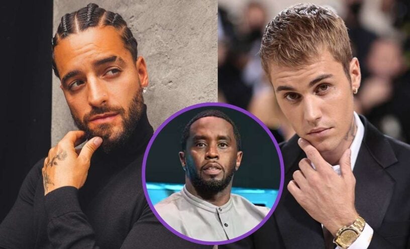 foto de Maluma junto a Justin Bieber en fiesta de Sean Diddy Combs