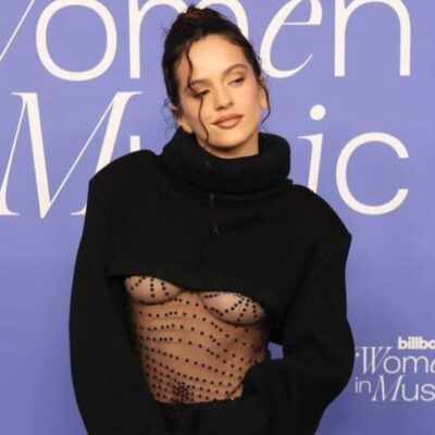 fotos de Rosalía con camisa de transparencia