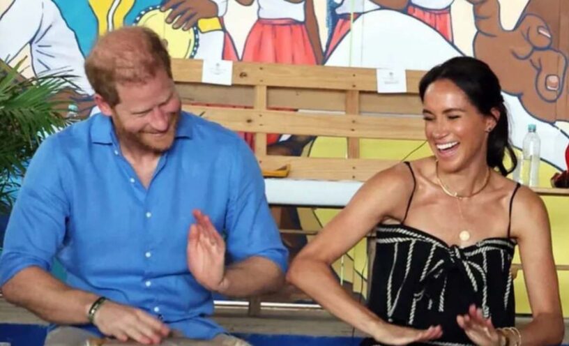 Harry y Meghan hablando español en Colombia