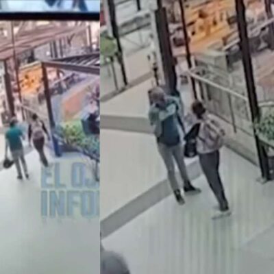 Hombre golpeó y apuñaló a su expareja en pleno centro comercial