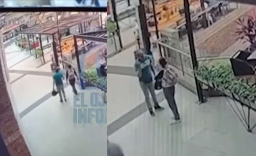Hombre golpeó y apuñaló a su expareja en pleno centro comercial