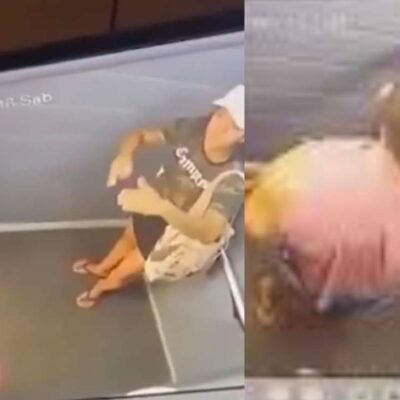 Hombre le dio más de 60 puños a su pareja en un ascensor