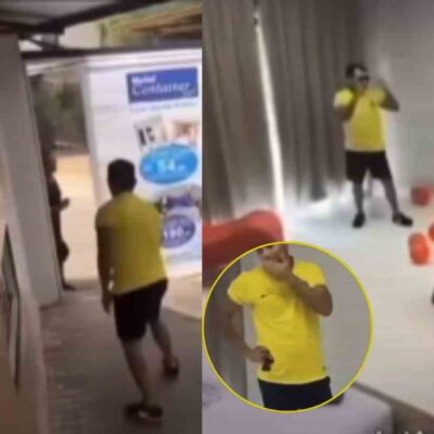 hombre que persiguió a su esposa hasta un motel