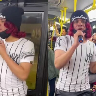 imitador de Karol G en Transmilenio