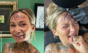 Influenciadora tatuada con el nombre de su novio