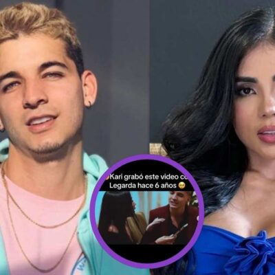 Karina García cuando actuó en video de una canción de Legarda