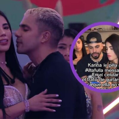 Karina García le revisó el celular a Altafulla en pleno en vivo