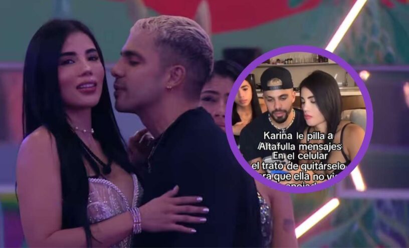 Karina García le revisó el celular a Altafulla en pleno en vivo
