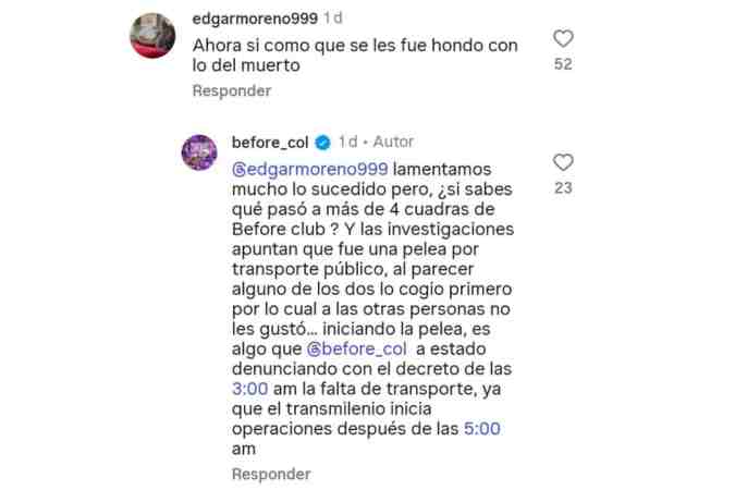 bar donde estuvo Jaime Esteban Moreno habló por primera vez
