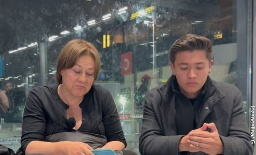 llegada de Alina Lozano y Jim de su luna de miel