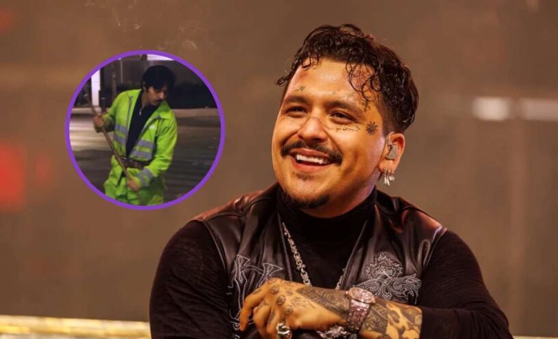 Macario Martínez el joven barrendero de Tiktok que se parece a Nodal