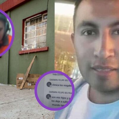 Mensaje que escribió Darwin Beltrán en el chat de la audiencia por el asesinato de sus 2 hijos