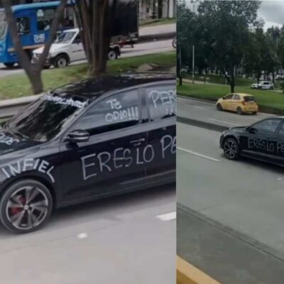Mujer rayó el carro de su novio porque lo descubrió siendo infiel con su mejor amiga en Bogotá