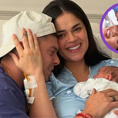Novio de La Segura mostró foto de cuando él era bebé y se comparó con su hijo