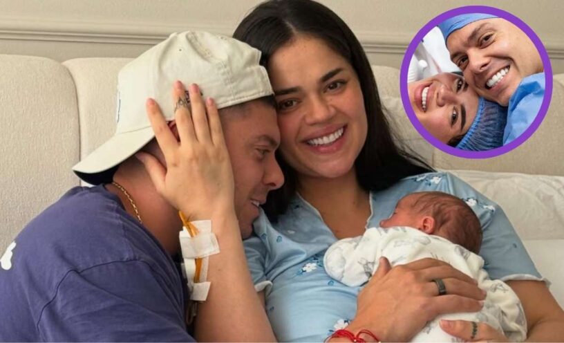 Novio de La Segura mostró foto de cuando él era bebé y se comparó con su hijo