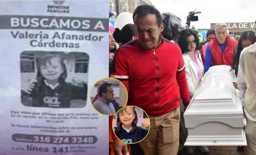 palabras del padre de Valeria Afanador, durante el sepelio de la niña|
